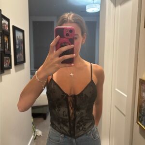 Elegant Black Lace Women’s Top